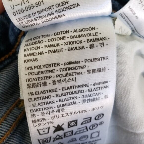 Levi's Wedgie Straight Distressed Jeans Button Fly Medium Wash size 29 y2k 90s - Picture 13 of 16